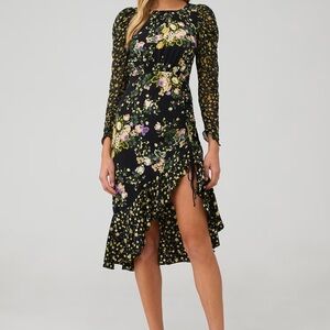 For Love and Lemons Ross Floral Midi Dress size M